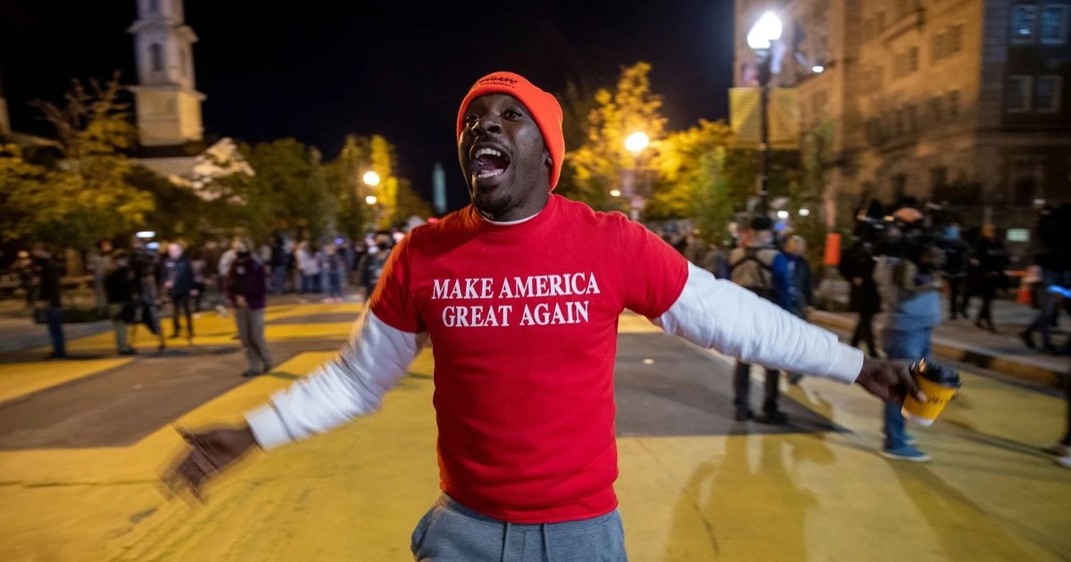 BLM protesters and pro-Trump supporters clash outside the White House