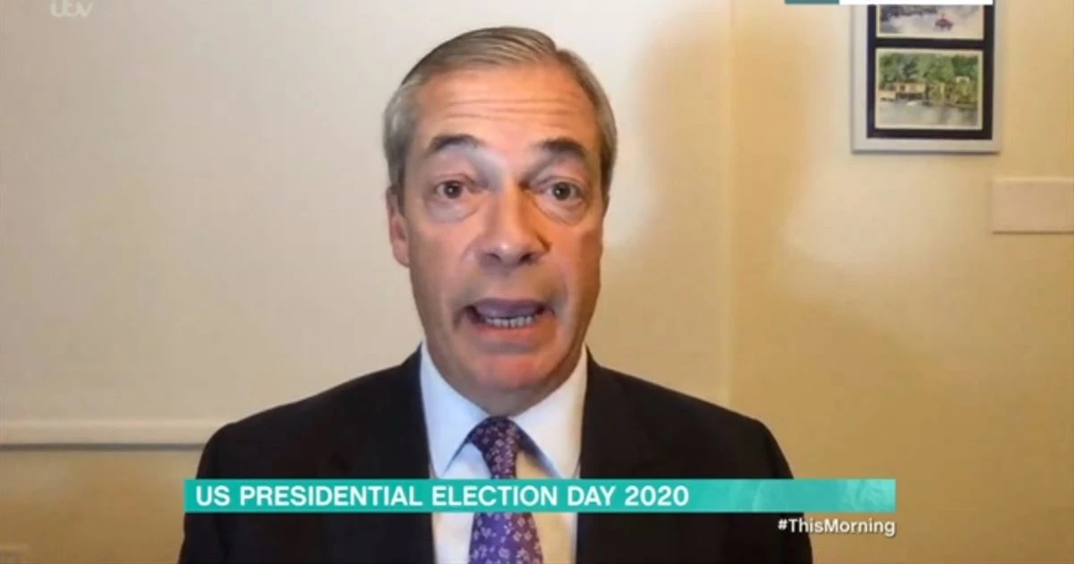 Nigel Farage sparks fury on This Morning as he predicts riots from Democrat voters