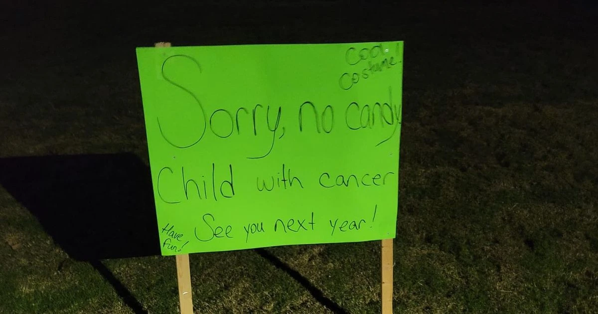 Mum left in tears as trick or treaters give up their sweets for her child with cancer