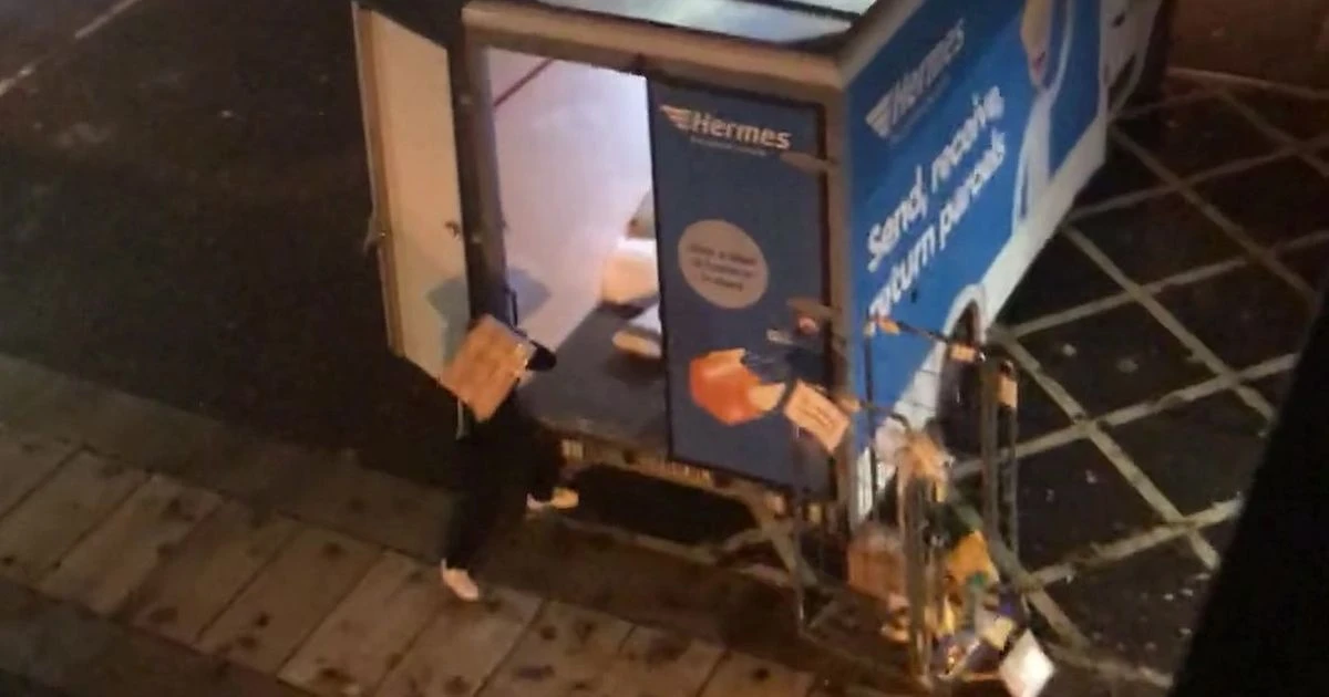 Hermes delivery driver filmed launching parcels into van 'as hard as he could'