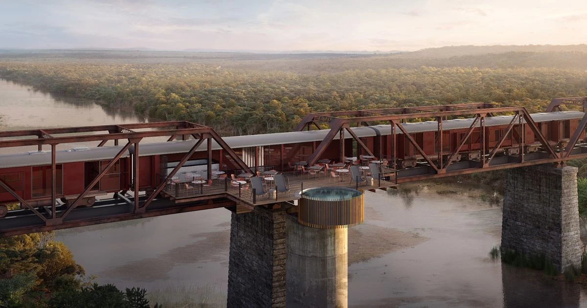 Luxury safari hotel will let guests swim in a pool above a river with crocodiles