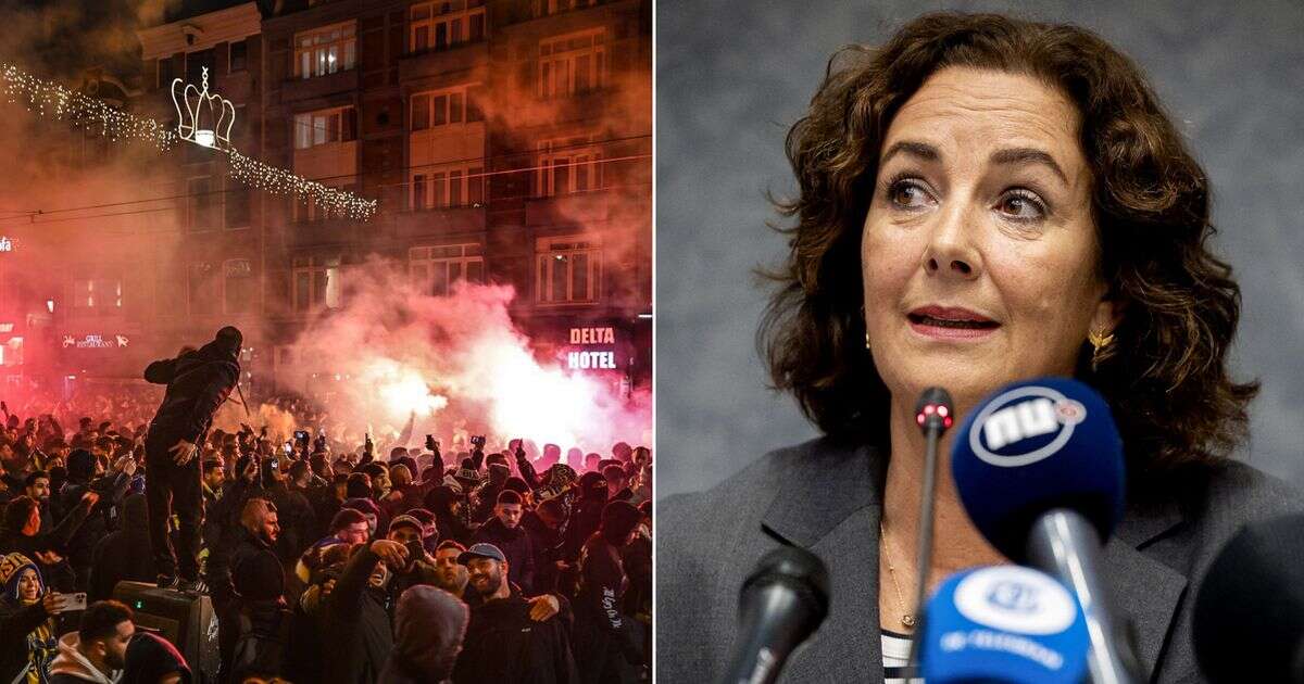 Amsterdam bans ALL protests and mask wearing after night of football violence sees 62 arrested