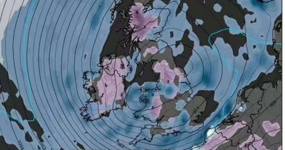 New UK weather maps turn blue as Brits to be blasted by -2C Arctic storm