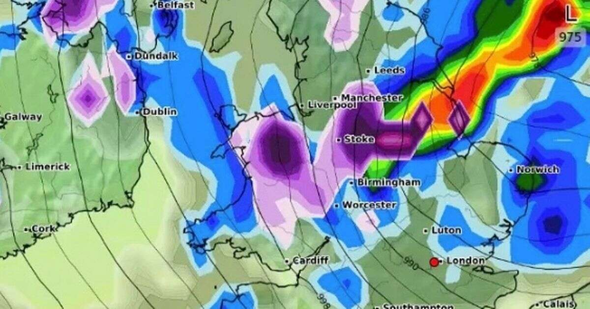 UK snow: Weather maps turn purple revealing exact date Brits can expect Arctic blast