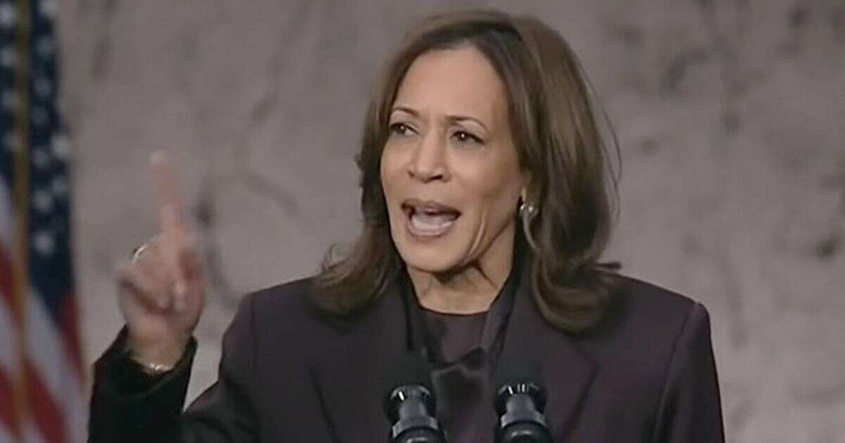 Kamala Harris' 'chuckling mood slowly evaporated' as she wore 'mask of misery'