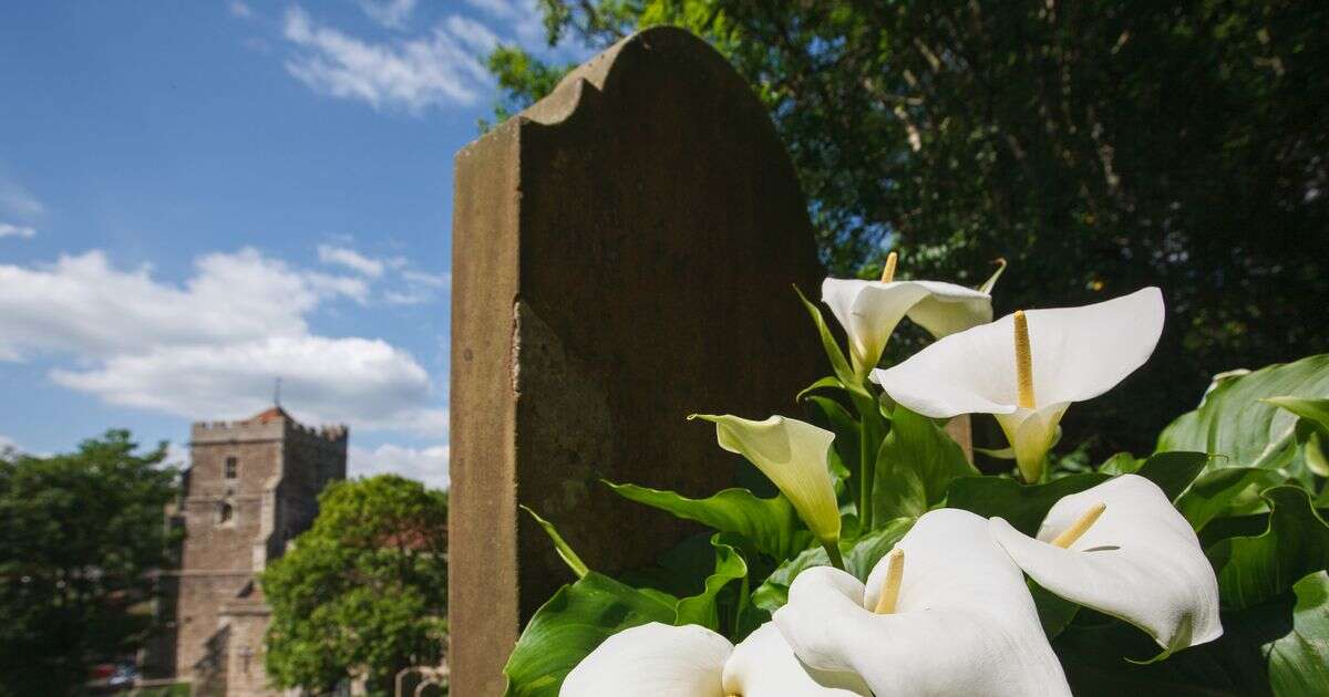 Man creeped out after discovering tombstone in his garden with alarming detail