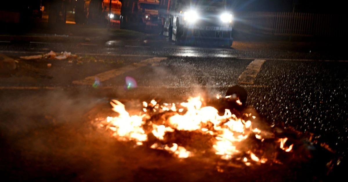 Petrol bombs thrown and cars set alight in third night of violence in Northern Ireland