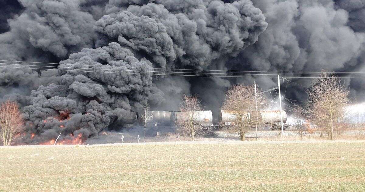 Czechia train fire horror as huge plume of black smoke fills sky after 'special freight fire alarm'