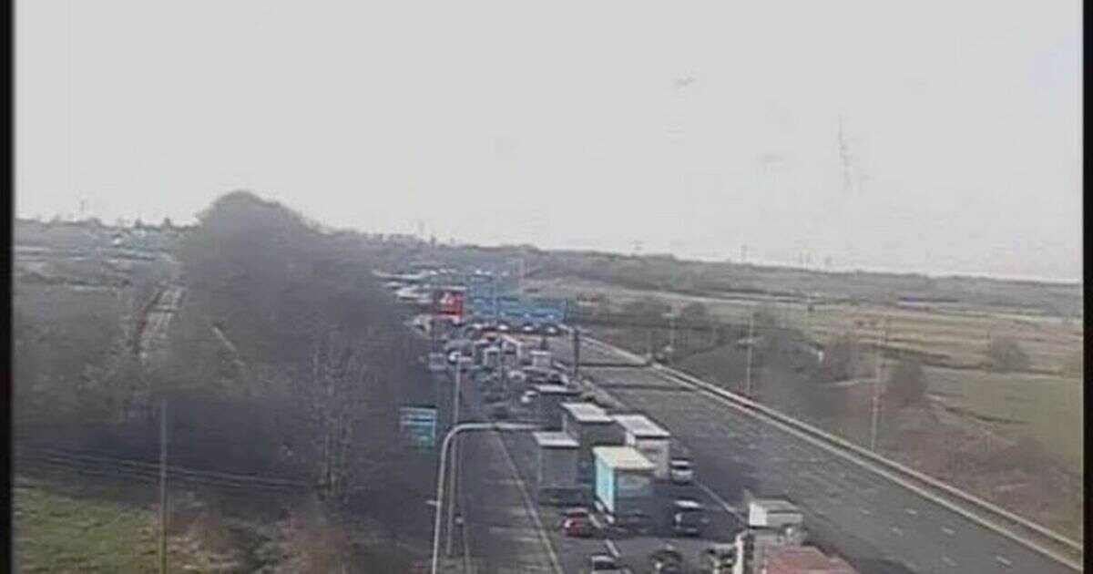 Traffic chaos on M62 and M60 after serious crash with paramedics at the scene