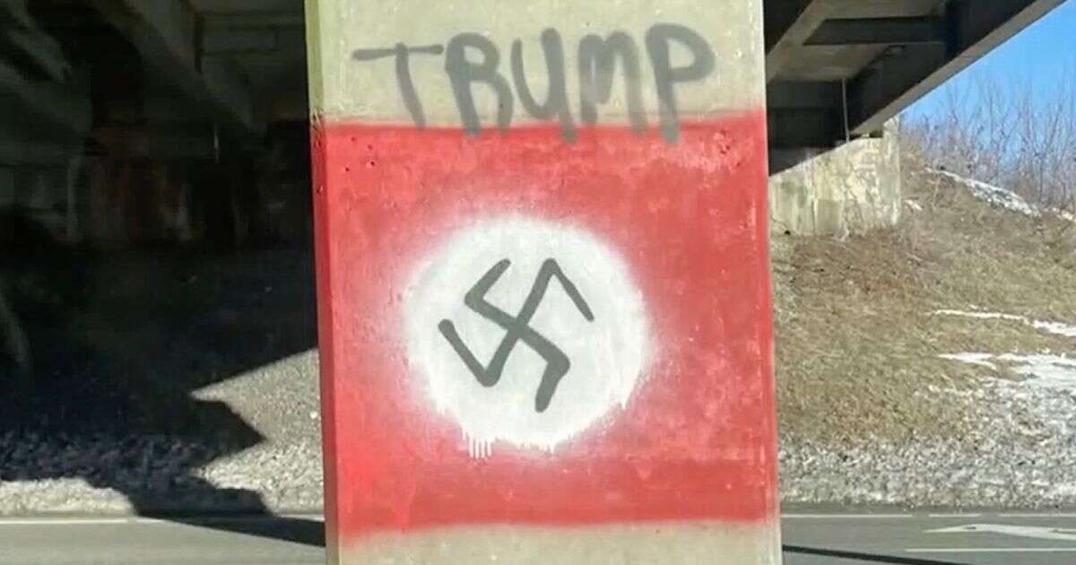 'Trump swastika' plague surges across city with SIX terrifying spray paintings