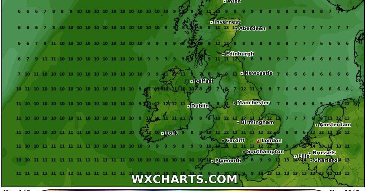 New UK weather maps show warm blast as 'Aberdeen to be hotter than Athens' next week