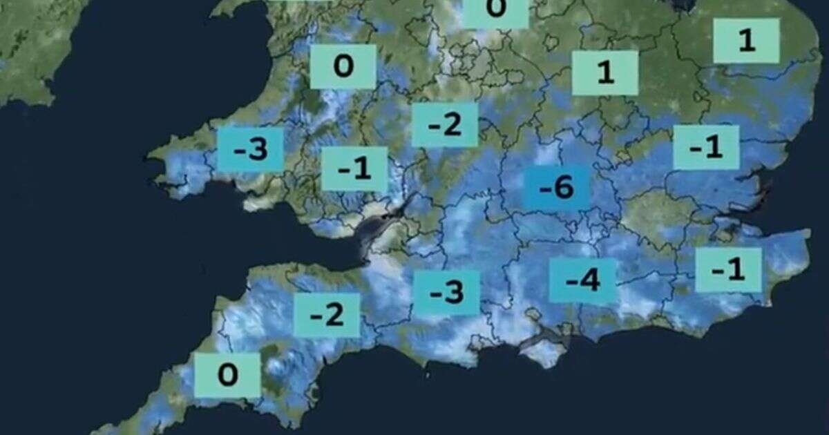 Met Office weather forecasters in 'freezing fog' warning as maps show -6C tonight