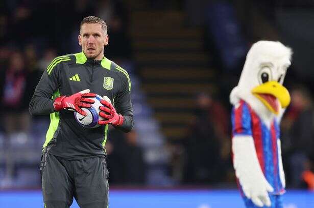 Aston Villa goalie Robin Olsen won't let kids take half-time penalties but gets egg on face