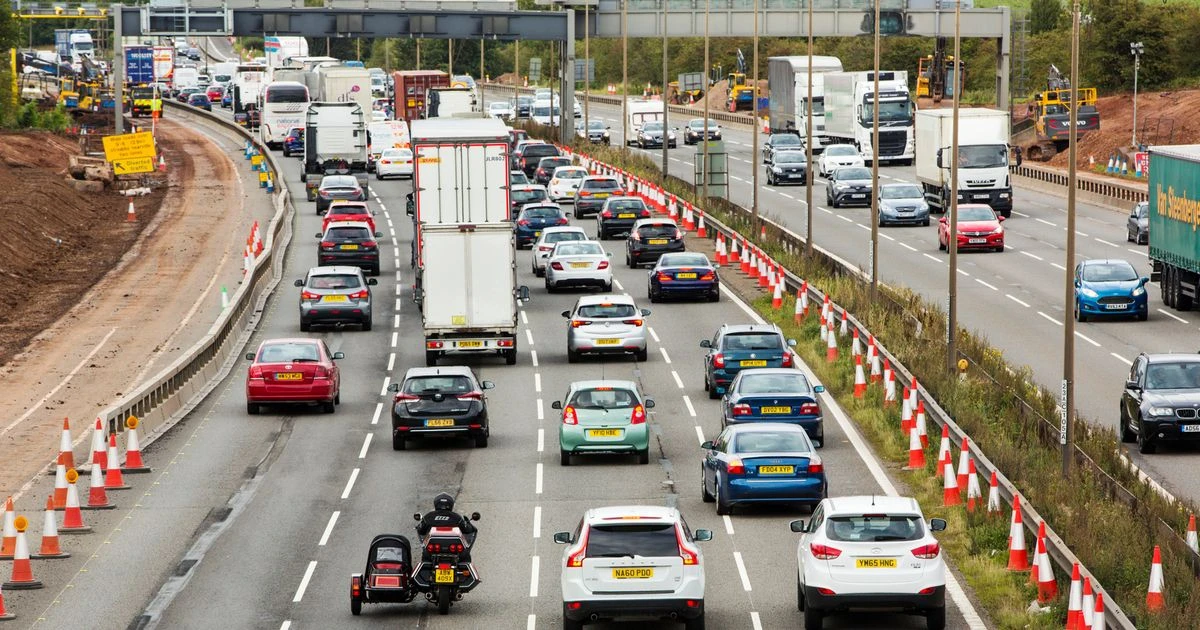 LiveM1 motorway closed LIVE: Car erupts into fireball as traffic grinds to a halt with six mile tailbacks