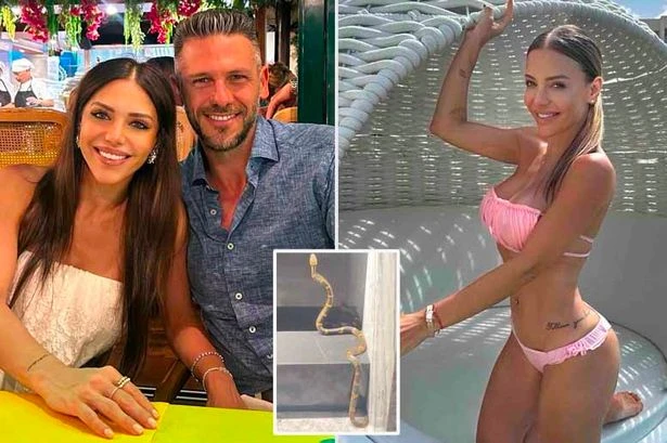 Giant snake gatecrashes ex-Premier League WAG's house party – 'look how long it is'