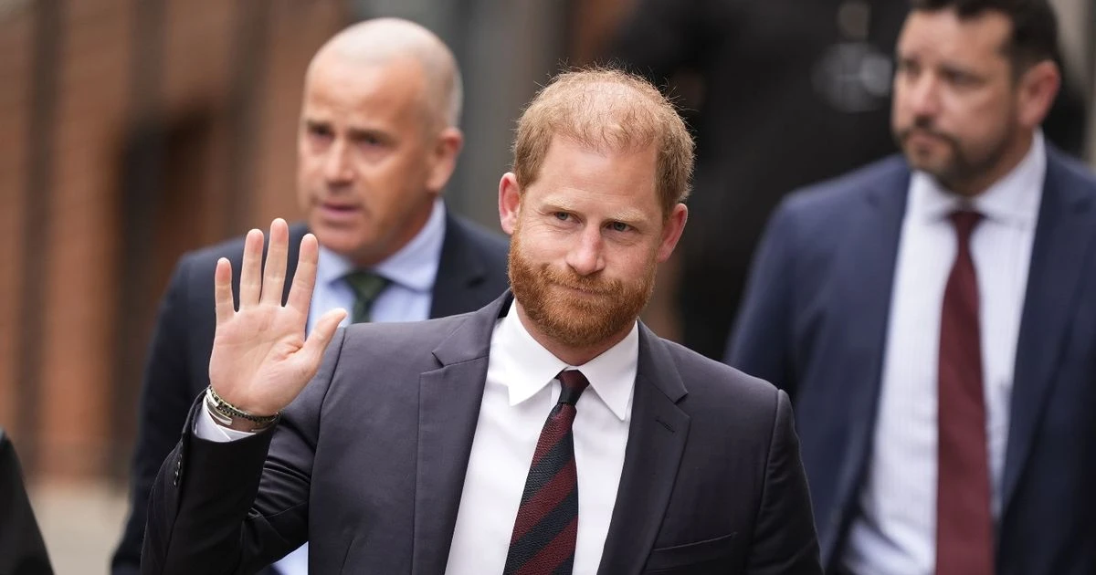 Prince Harry flashes a smirk at court as battle over taxpayer funded security continues