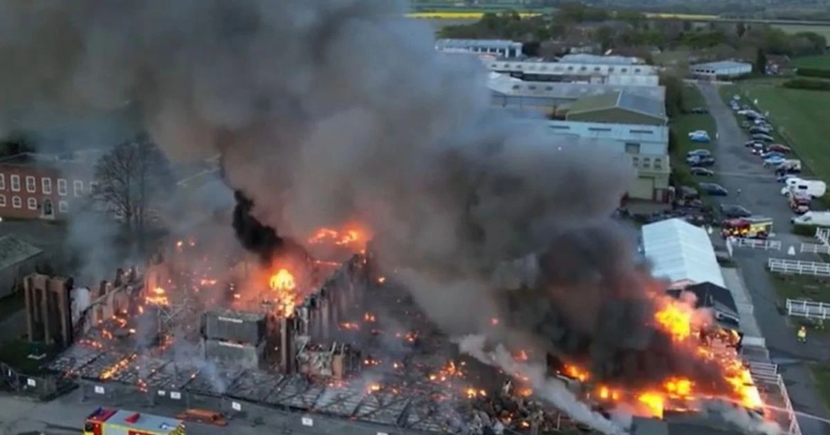 Salisbury fire horror as huge blaze rips through airfield and police issue furious update