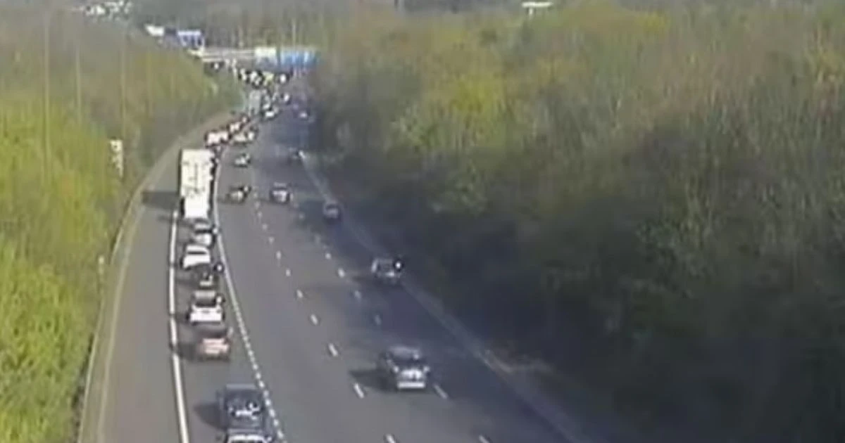 BREAKING: M2 traffic chaos after horror crash involving 'multiple vehicles' as car in flames