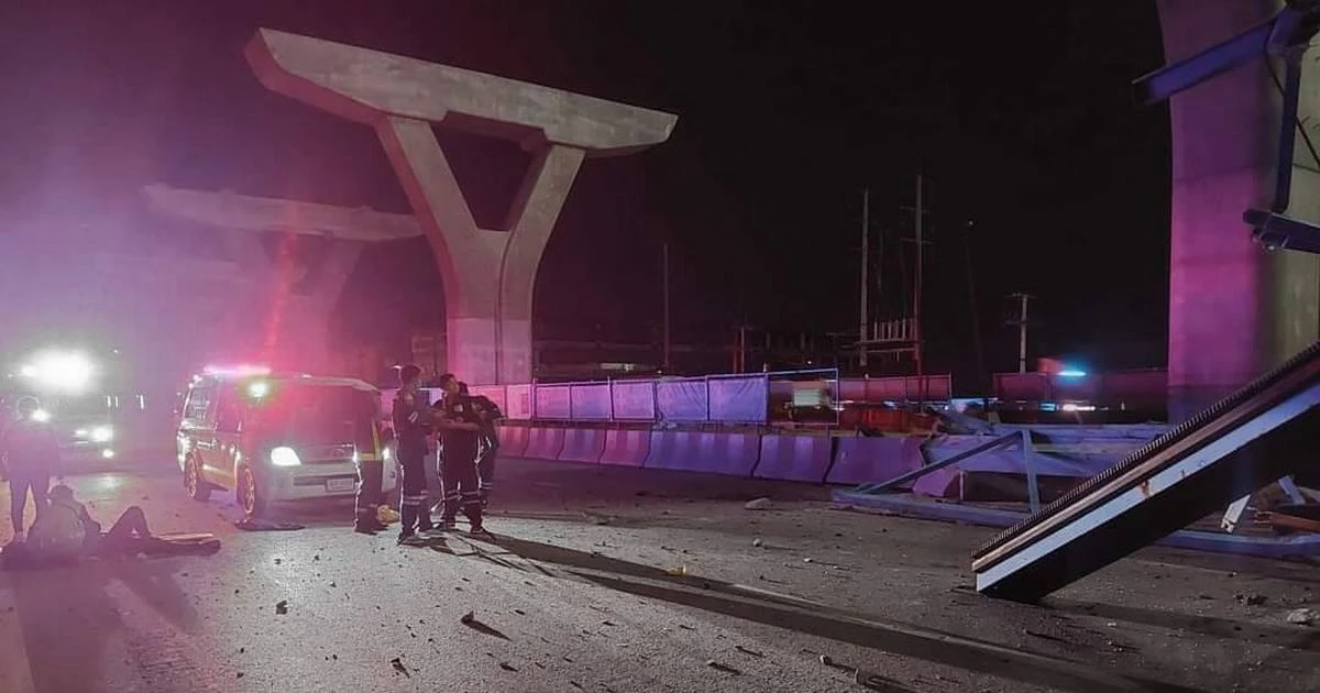 Thailand crane disaster kills four as structure collapses on motorway