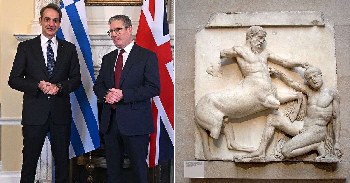 Greek PM greeted in No10 for first time since Rishi Sunak's Elgin Marbles 'hissy fit'