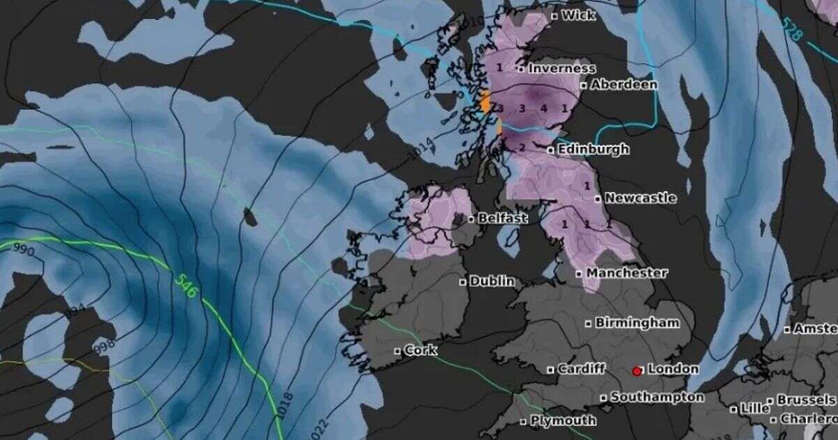 New UK weather maps show exactly where and when 513-mile long snow blast will hit