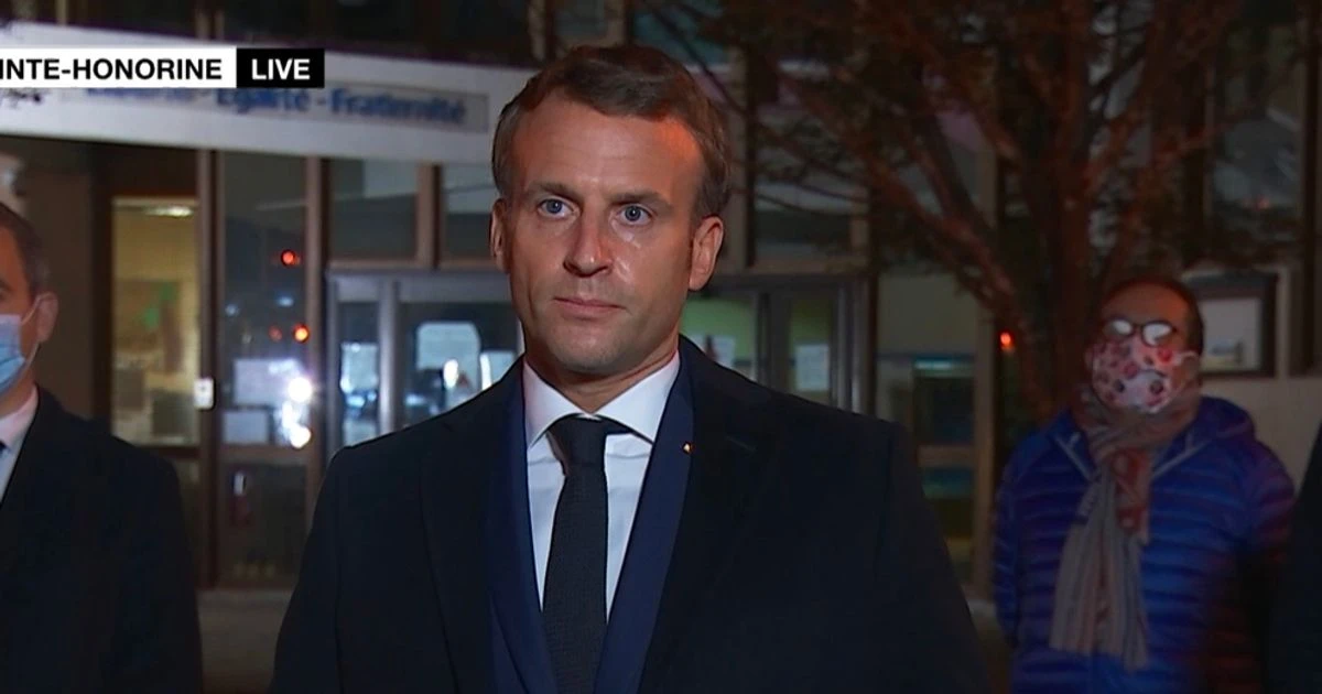Emmanuel Macron says teacher decapitated near school was victim of Islamic terror attack