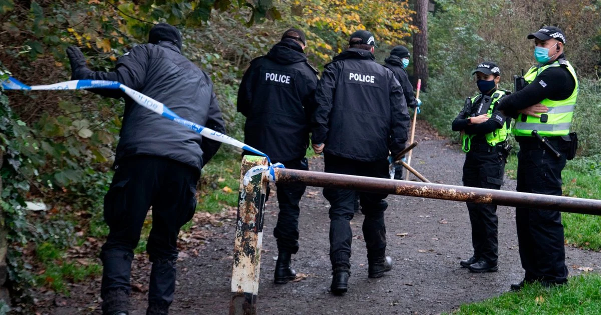 Walker finds 'blood-soaked' baby hat in carrier bag as police swarm beauty spot