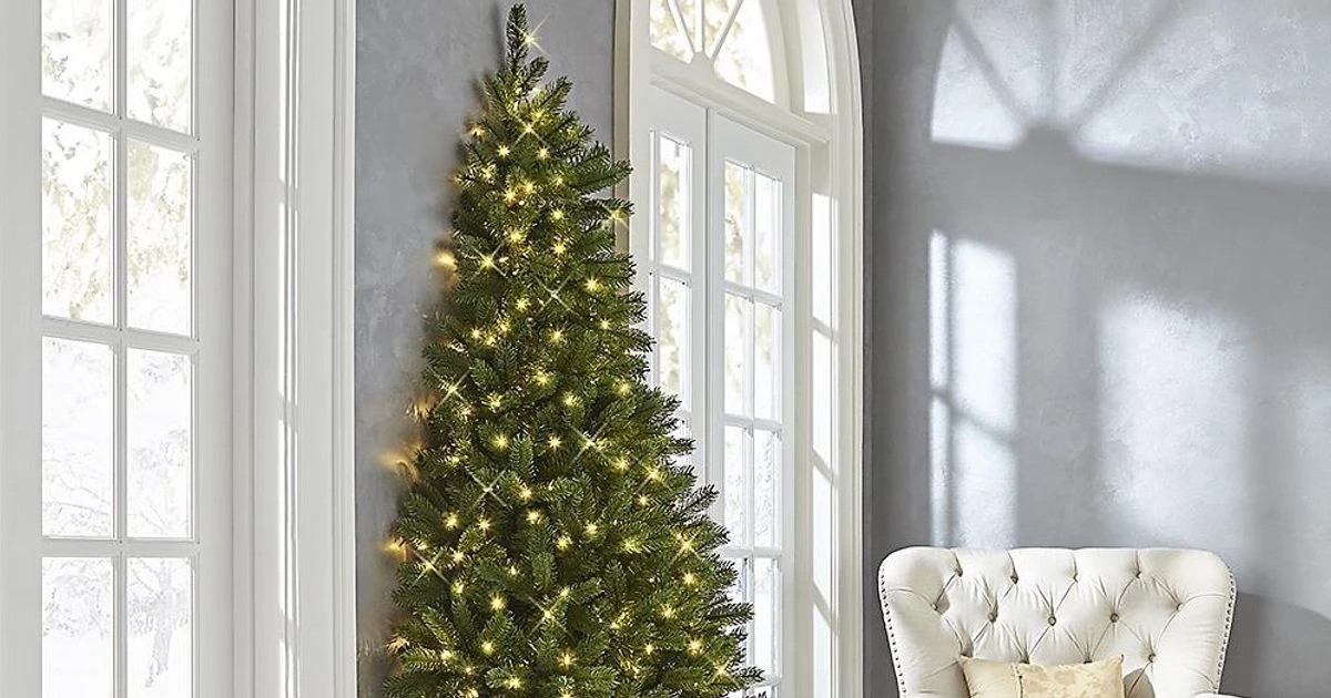 Half Christmas trees exist for people who can't be bothered to decorate the back