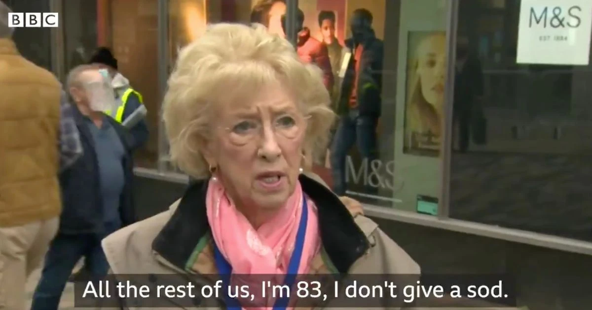 Straight-talking woman, 83, hits out at Tier 3 lockdown saying 'I don't give a sod'
