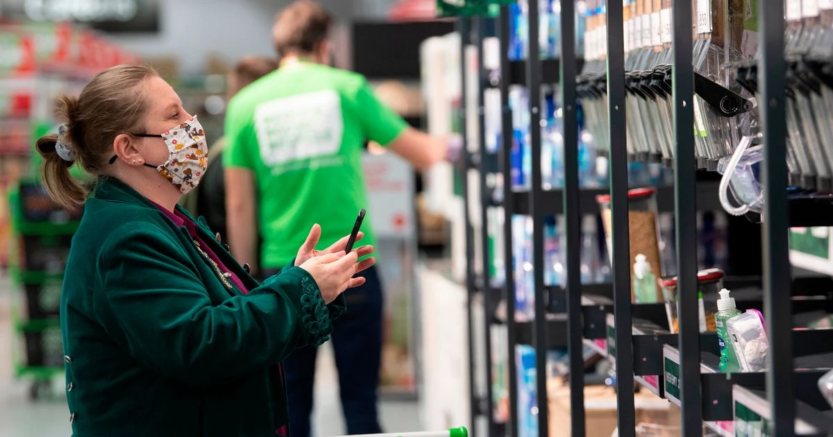 Inside Asda's eco store - with Persil, tea bags, pasta and Coco Pops served by chute