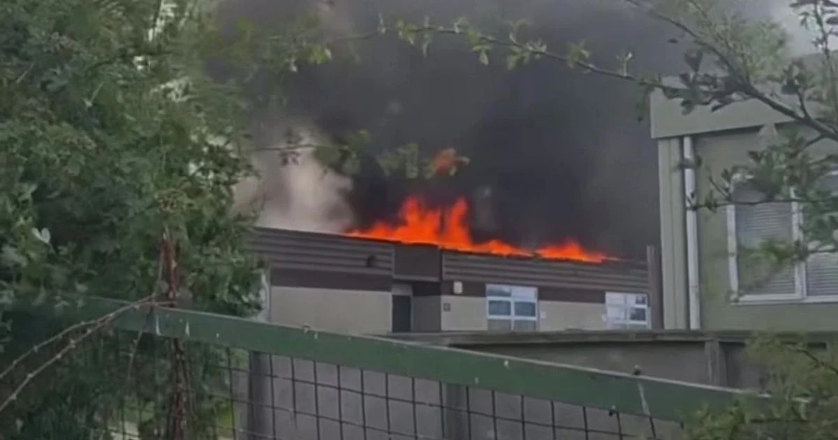Shanklea Primary School chaos as huge blaze rips through classrooms with black smoke filling sky