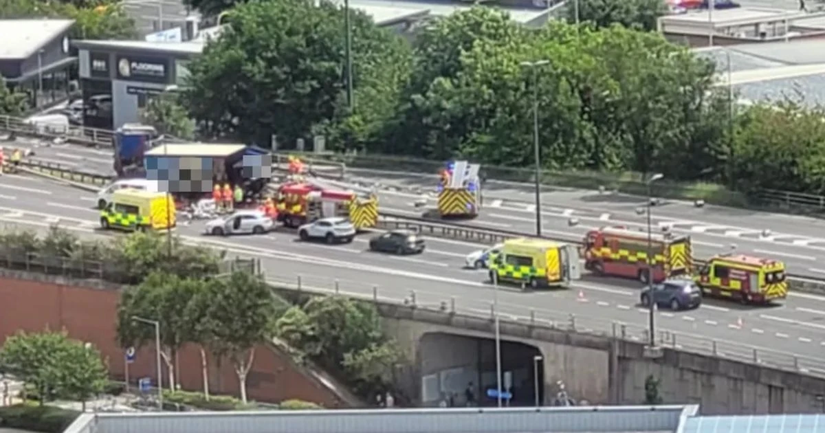 LiveM60 crash LIVE: Huge delays as motorway closed after horror six-vehicle smash
