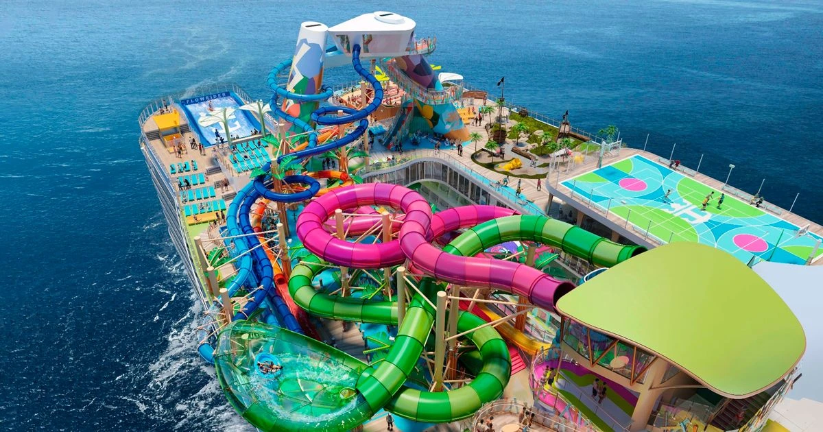 Inside new record-breaking mega cruise ship with ice rink and huge waterpark
