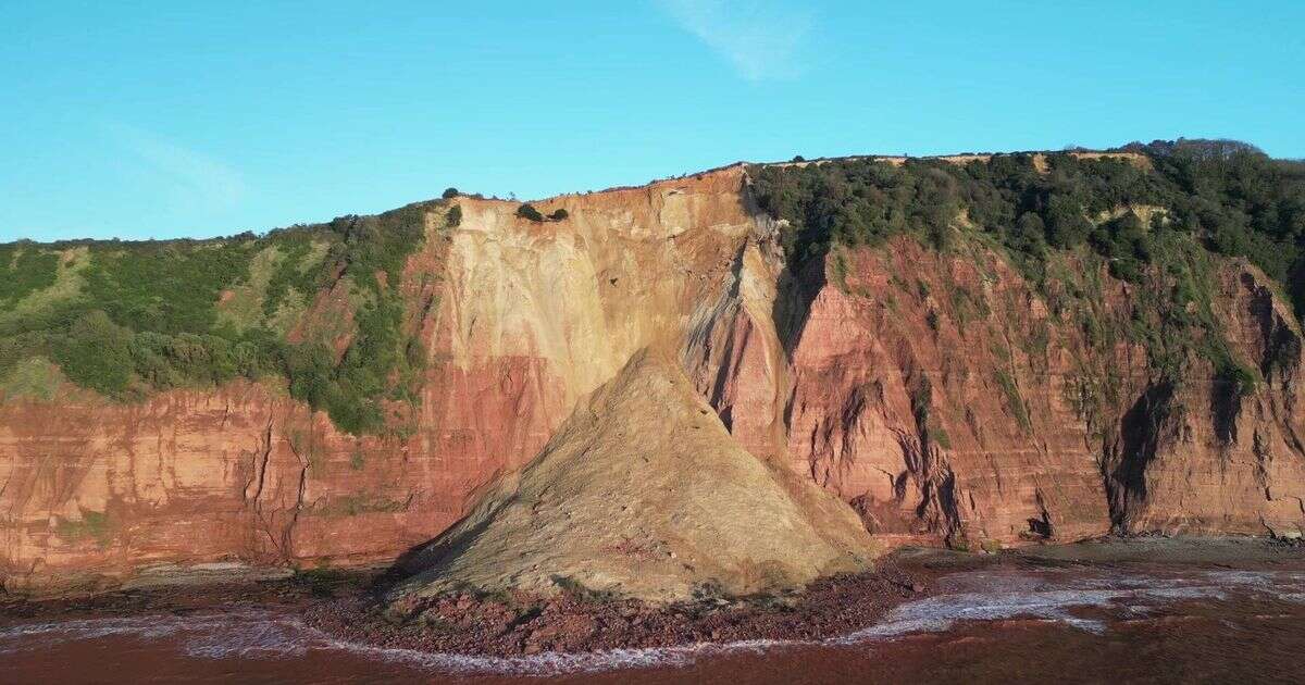 Home teeters on cliff edge as biggest landslip in 30 years hits seaside