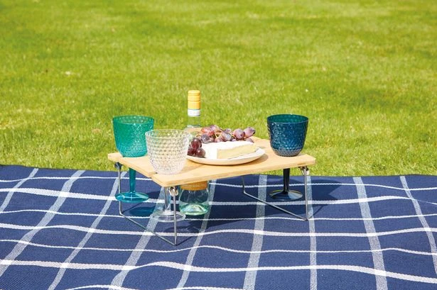 Aldi's wine table stops you spilling your plonk at picnics (and it costs less than a bottle of wine)