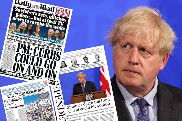 'PM: Curbs could go on and on' - Tuesday's headlines as newspapers react to lockdown unlock delay