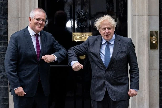 Boris Johnson and Australia PM Scott Morrison agree historic post Brexit trade deal over dinner, say reports