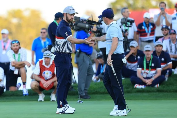 Rory McIlroy shows true colours with gesture to Patrick Cantlay's caddie at Ryder Cup