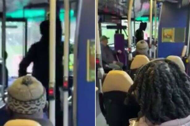 'Scumbag' swings at bus driver in foul-mouthed tirade as passengers watch in horror