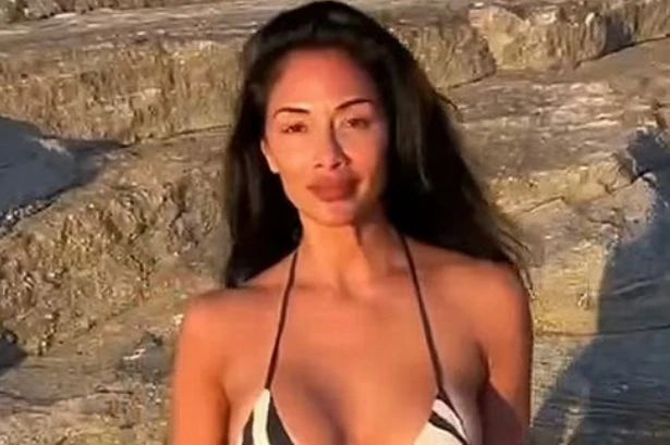 Nicole Scherzinger looks 'half her age' as curves burst over string swimsuit