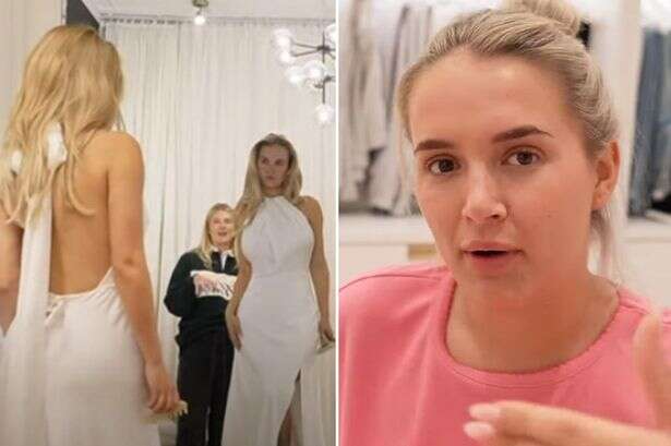 Molly-Mae Hague tries on dresses at wedding shop after Tommy Fury split