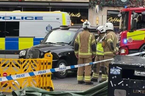 Black cab 'ploughs into shoppers' outside UK train station in horror incident