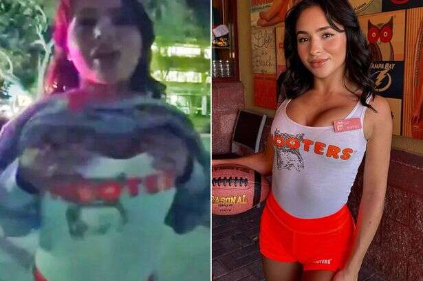 Hooters waitress dubbed '2025 Hawk Tuah Girl' after flirting with cop during arrest