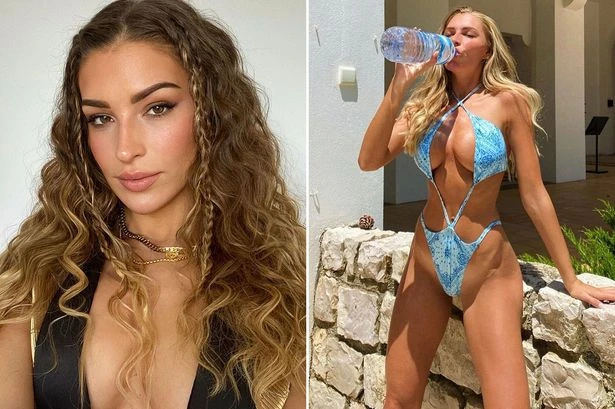 Zara McDermott rocks world's most impractical swimsuit in eye-popping display