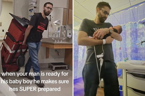 Influencer slammed after bringing strange supplies into the birthing room