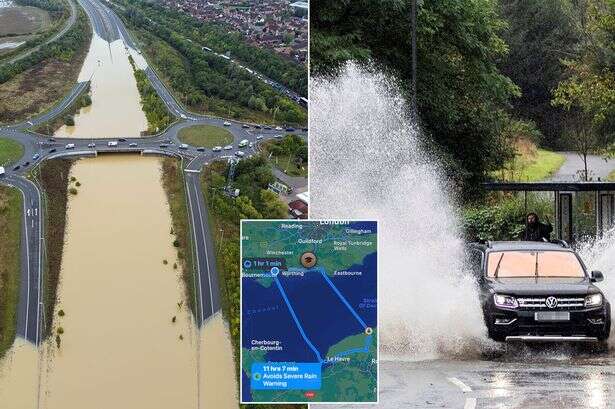 Severe rain warning sees Brit uni lad told to drive to classes via France