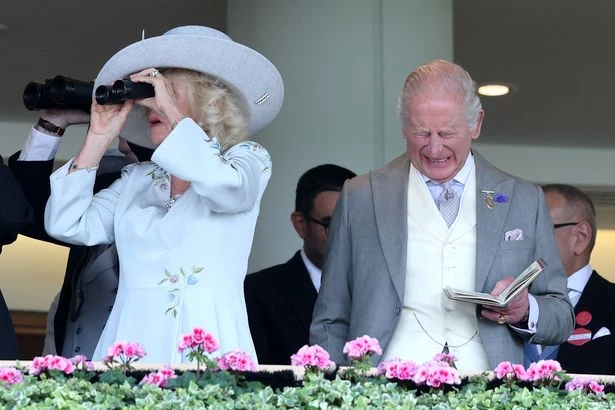 Furious King Charles caught on camera during Royal Ascot as Camilla bites nails