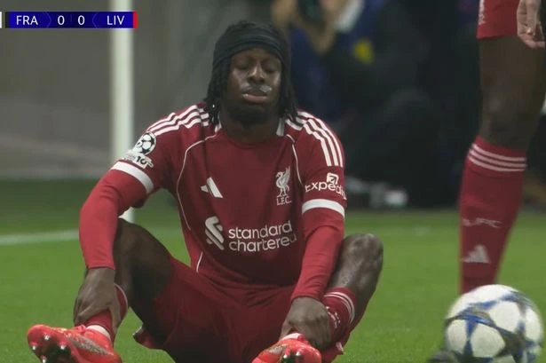 Jeremie Frimpong left gutted after suffering early injury in latest Arne Slot problem