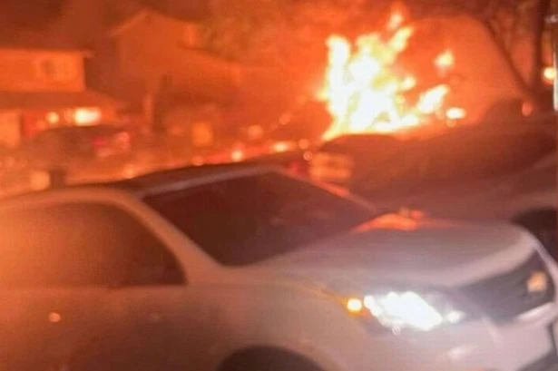 BREAKING Plane crashes in San Diego street as locals show huge blaze outside homes