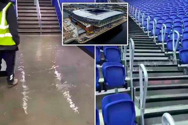 Everton's new stadium 'floods like scene from Titanic' but there's a simple explanation